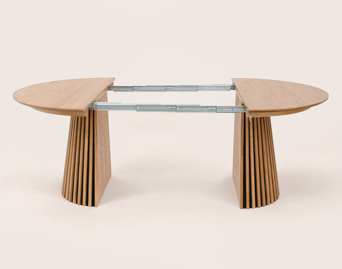 Table FREYA ronde extensible 4 à 8 personnes bois - Best Mobilier