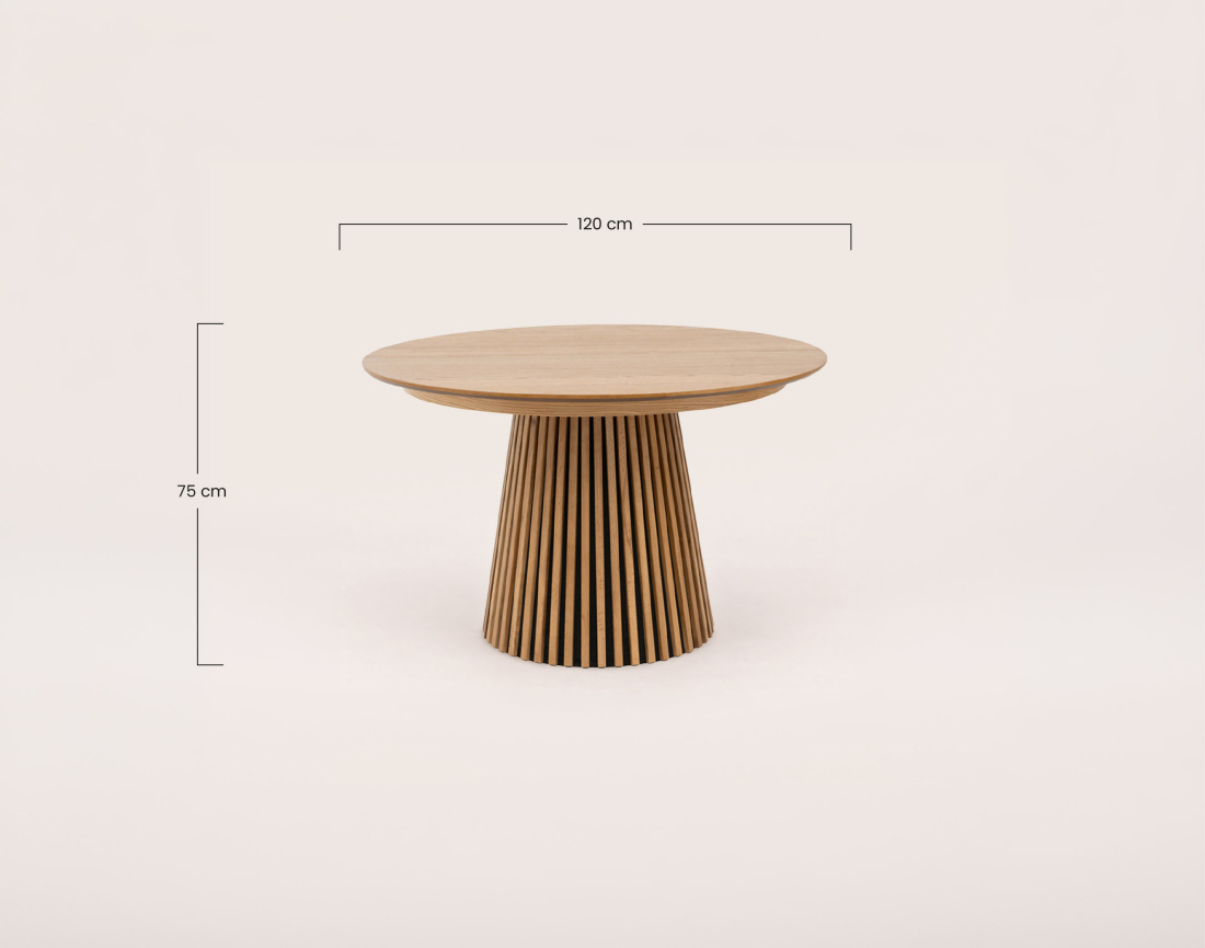 Table FREYA ronde extensible 4 à 8 personnes bois - Best Mobilier