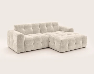 Canapé DIANE d'angle droit 4 places en velours texturé | Best Mobilier