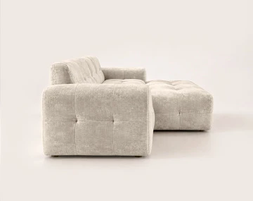 Canapé DIANE d'angle droit 4 places en velours texturé | Best Mobilier