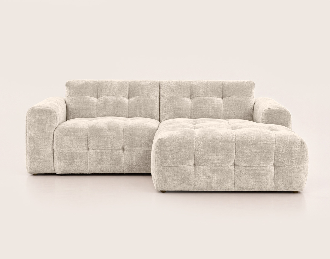 Canapé DIANE d'angle droit 4 places en velours texturé | Best Mobilier