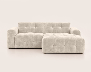 Canapé DIANE d'angle droit 4 places en velours texturé | Best Mobilier