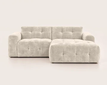 Canapé DIANE d'angle droit 4 places en velours texturé | Best Mobilier