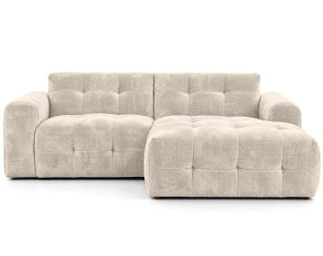 Canapé DIANE d'angle droit 4 places en velours texturé | Best Mobilier