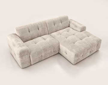 Canapé DIANE d'angle droit 4 places en velours texturé | Best Mobilier