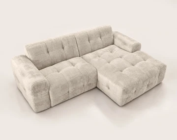Canapé DIANE d'angle droit 4 places en velours texturé | Best Mobilier