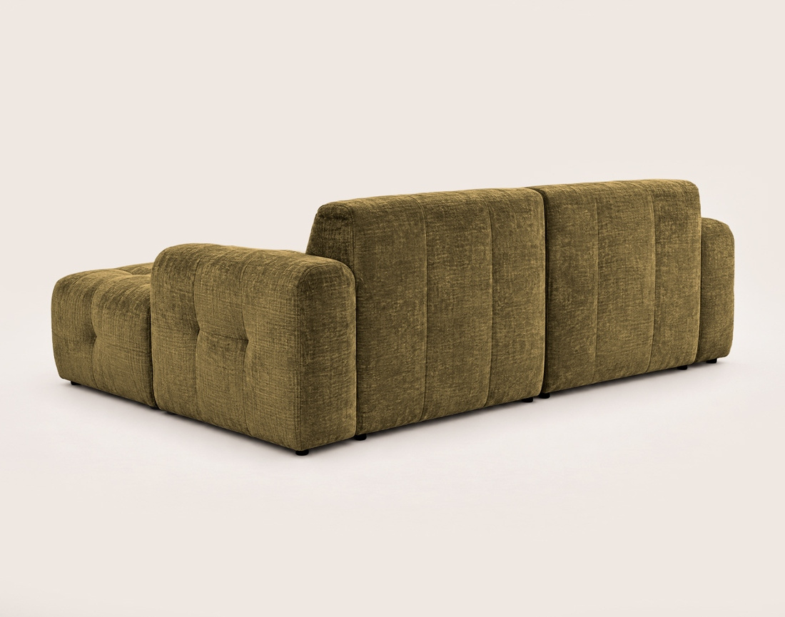 Canapé DIANE d'angle droit 4 places en velours texturé | Best Mobilier