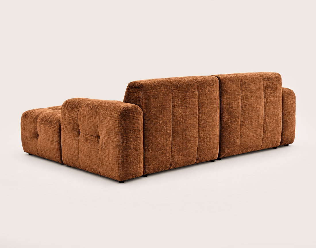Canapé DIANE d'angle droit 4 places en velours texturé | Best Mobilier