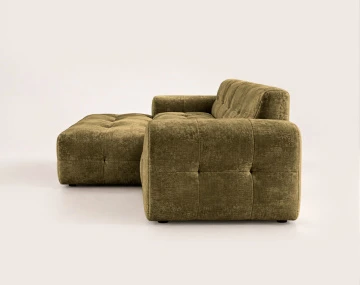 Canapé DIANE d'angle gauche 4 places en velours texturé | Best Mobilier