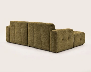 Canapé DIANE d'angle gauche 4 places en velours texturé | Best Mobilier