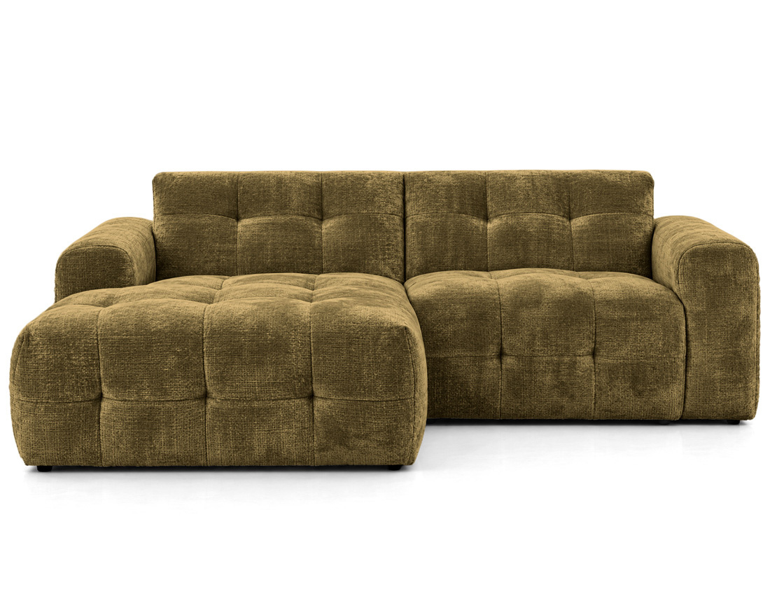 Canapé DIANE d'angle gauche 4 places en velours texturé | Best Mobilier