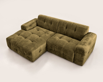 Canapé DIANE d'angle gauche 4 places en velours texturé | Best Mobilier