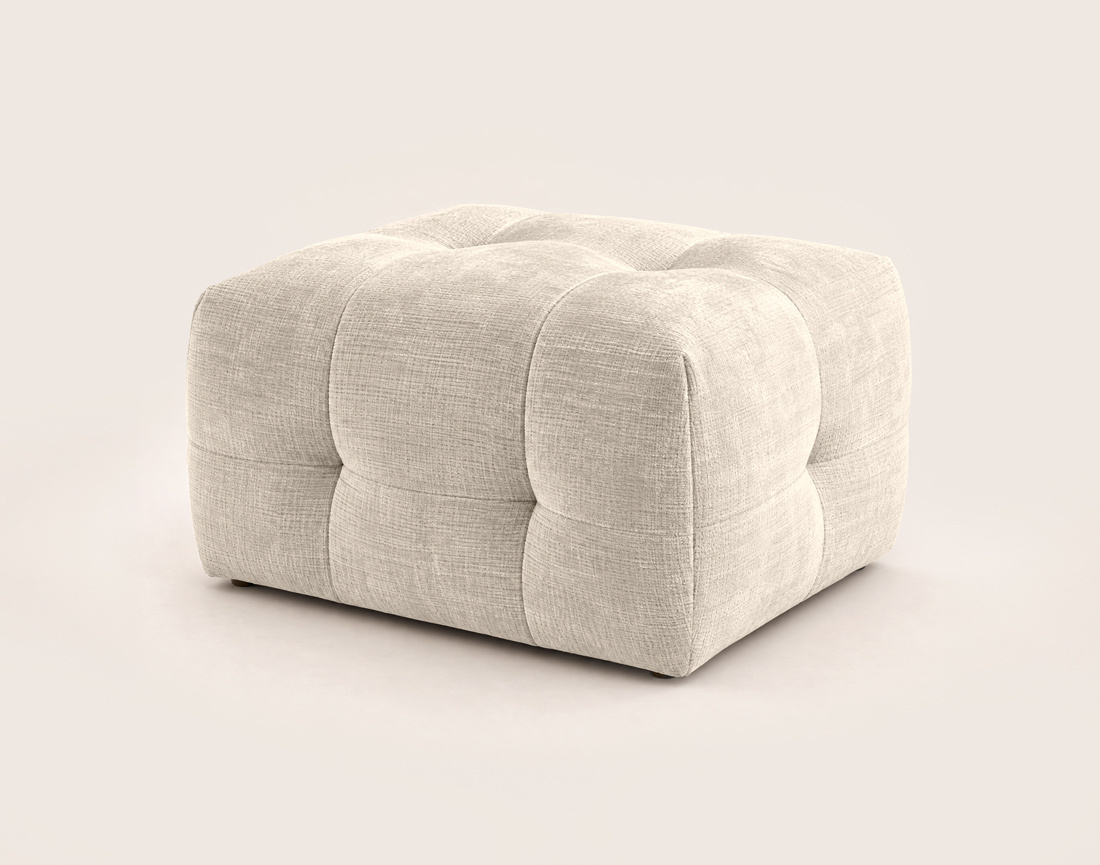 Pouf en velours texturé Diane