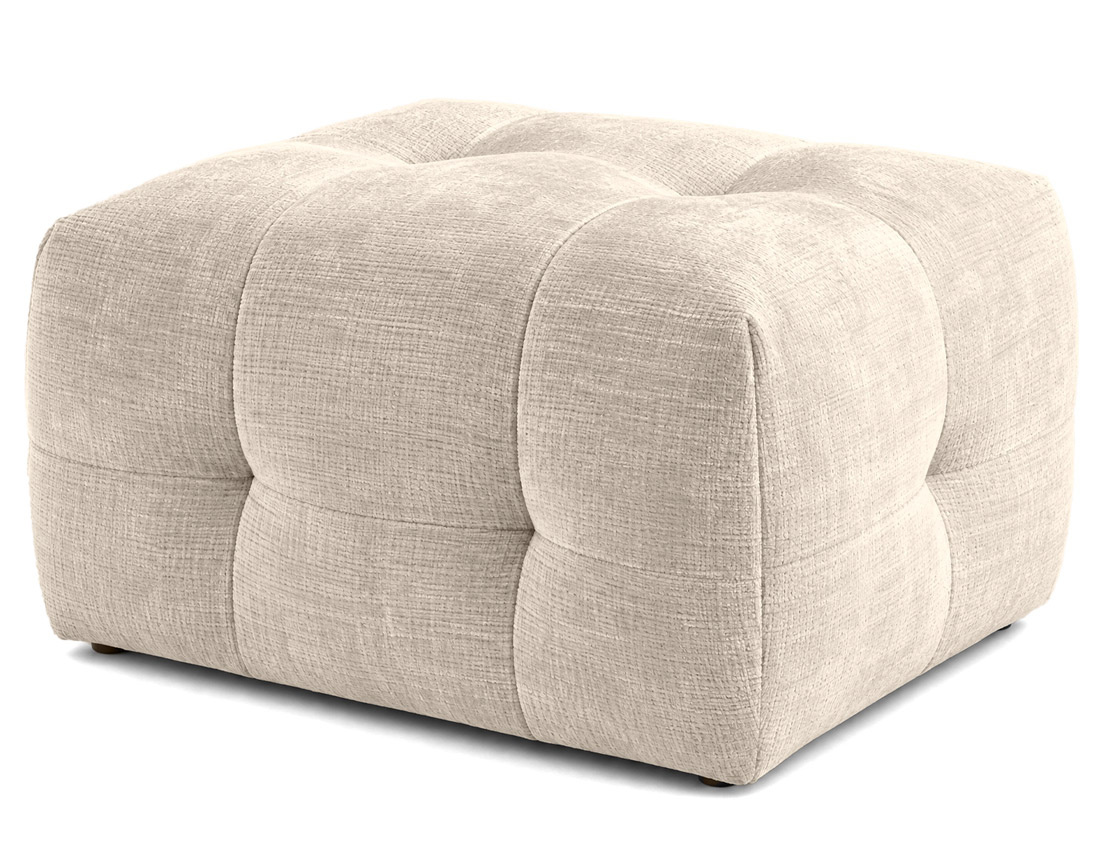 Pouf en velours texturé Diane