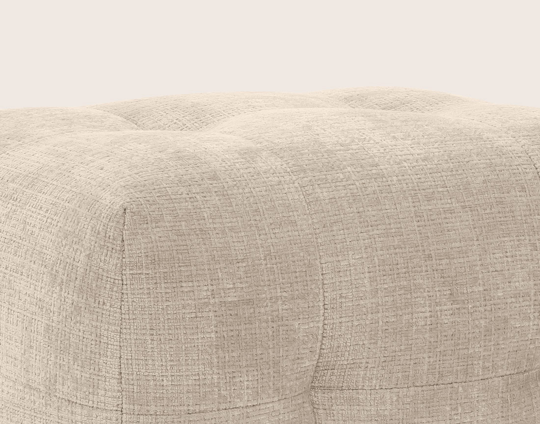 Pouf en velours texturé Diane