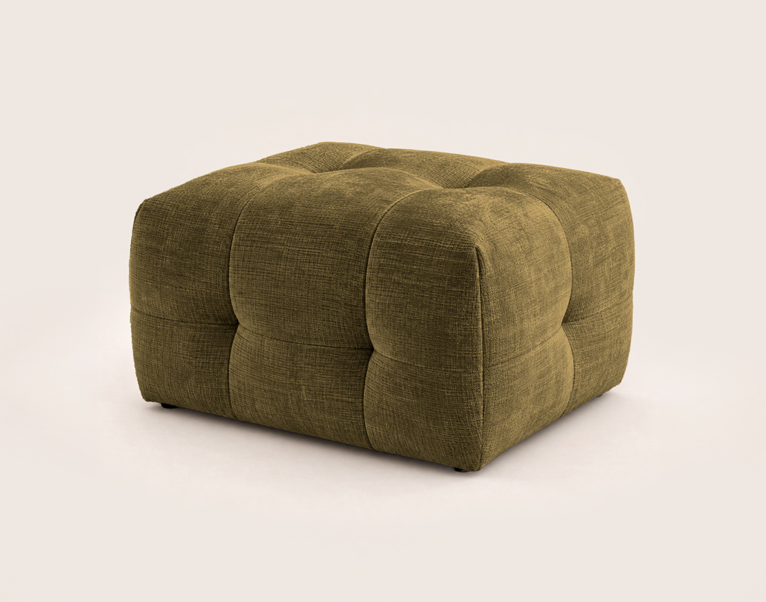 Pouf en velours texturé Diane