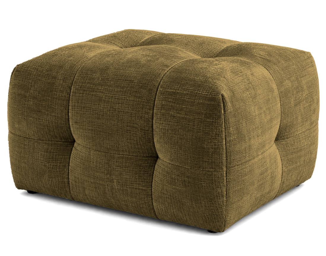 Pouf en velours texturé Diane