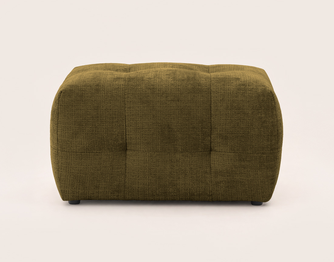 Pouf en velours texturé Diane