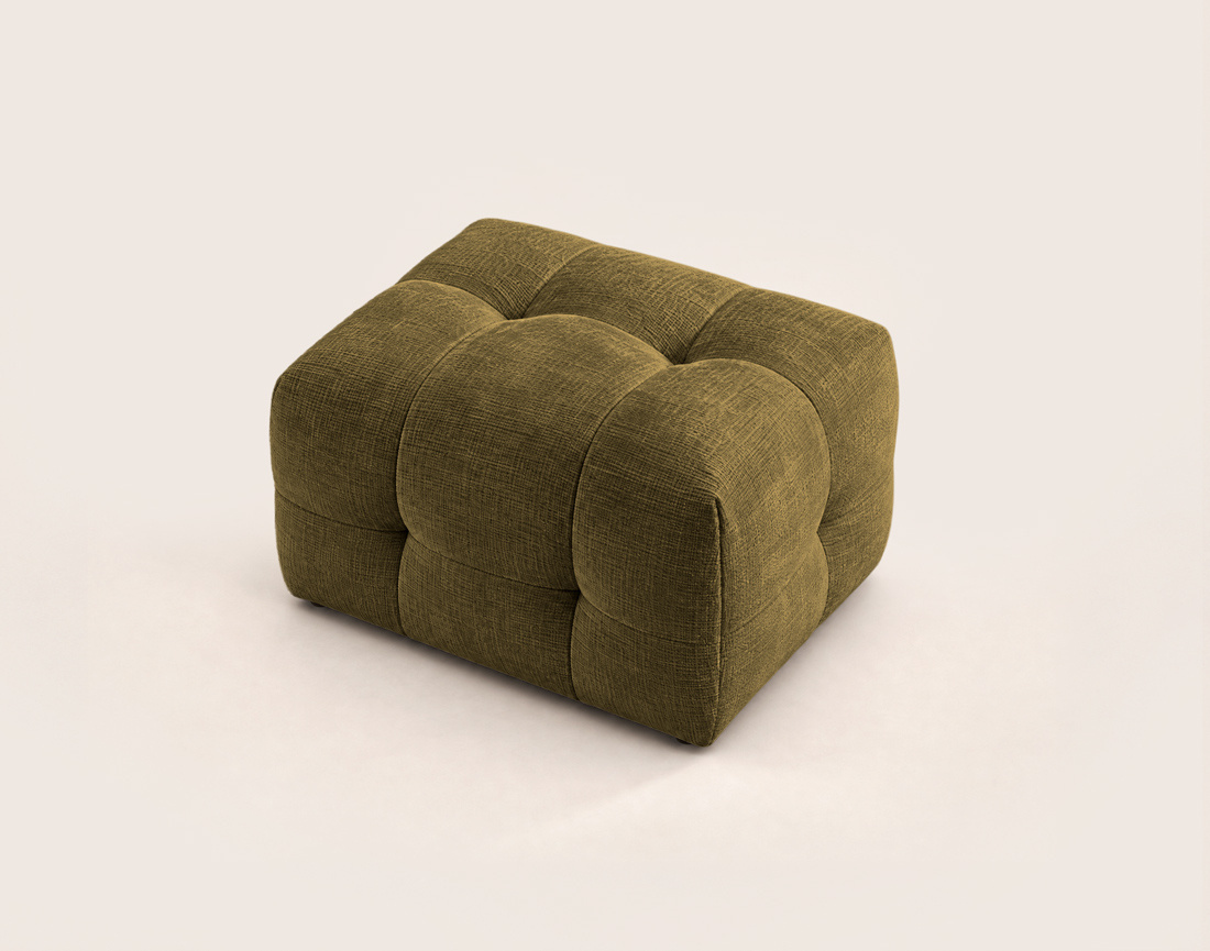 Pouf en velours texturé Diane
