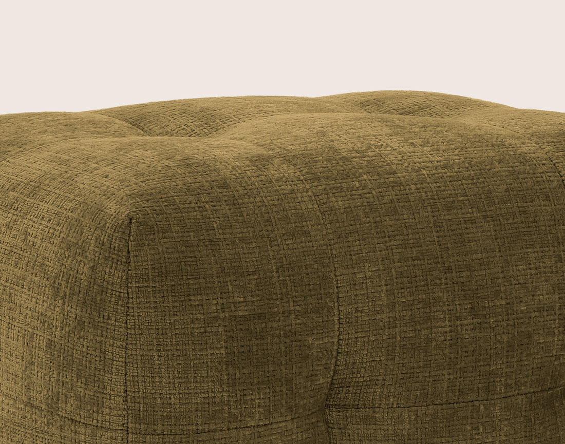 Pouf en velours texturé Diane