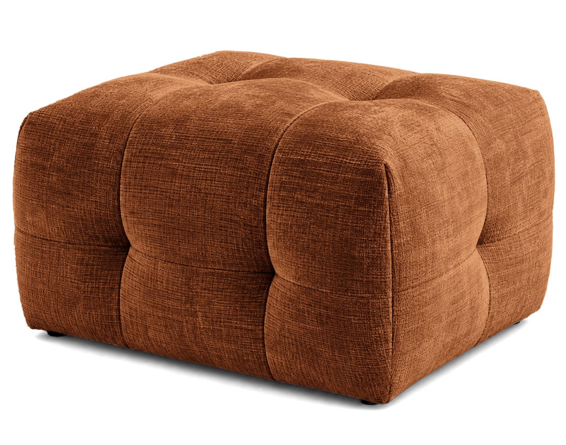 Pouf en velours texturé Diane