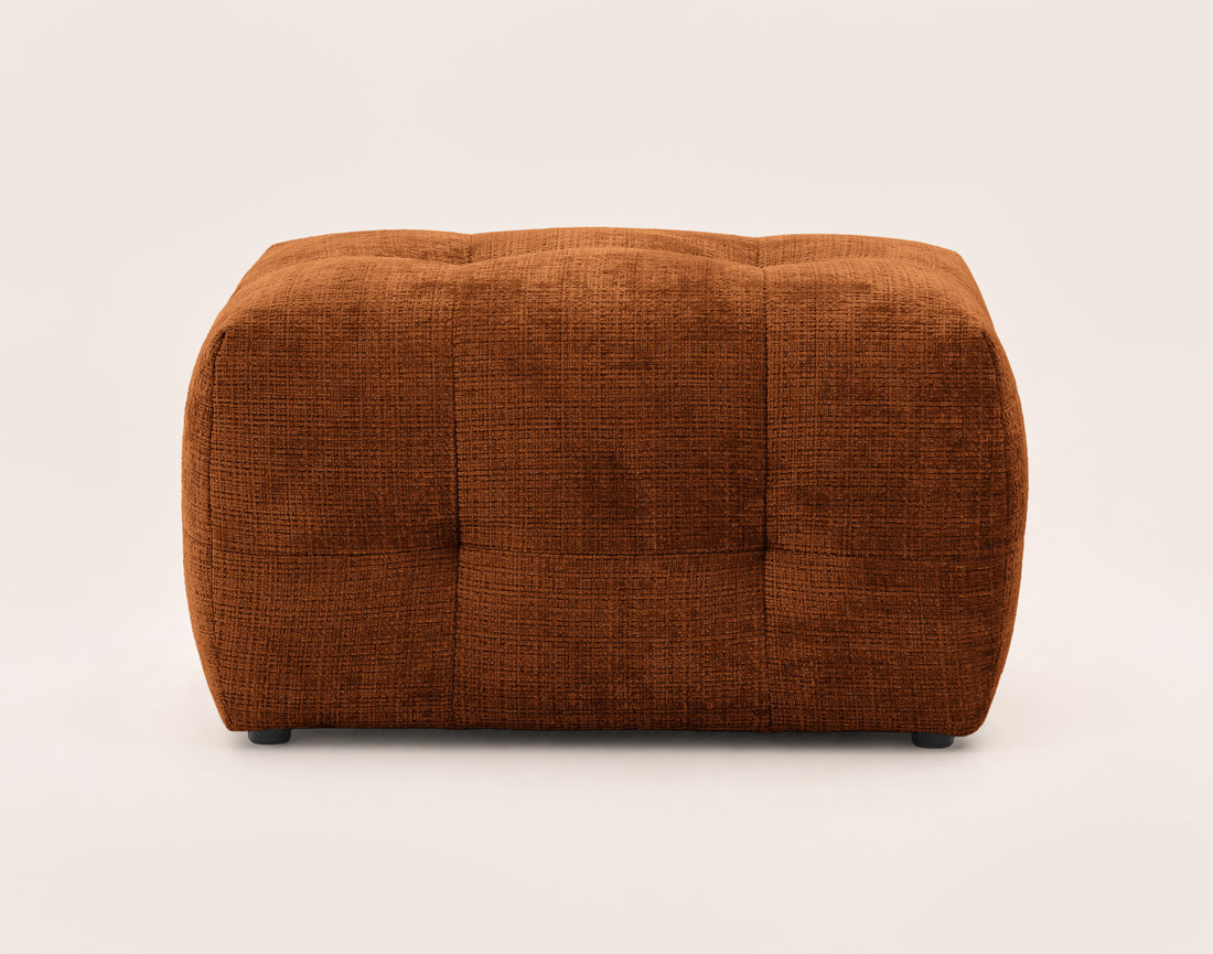 Pouf en velours texturé Diane