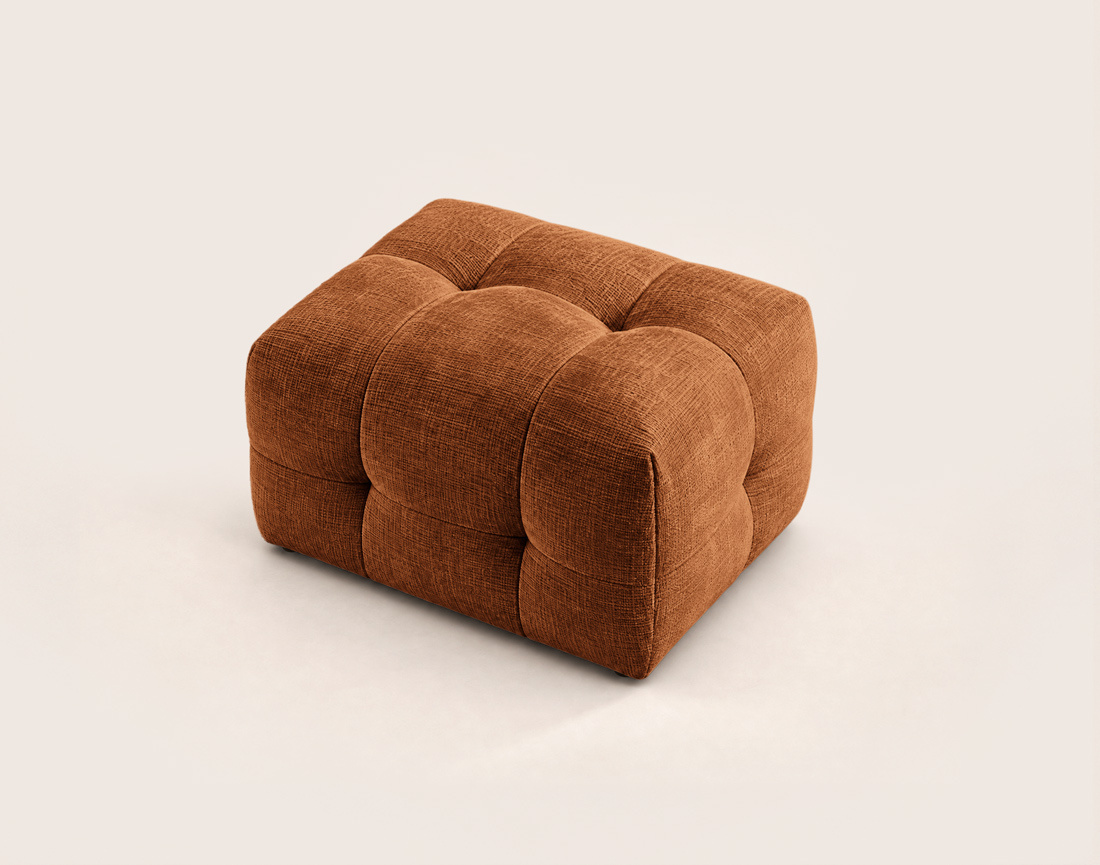 Pouf en velours texturé Diane