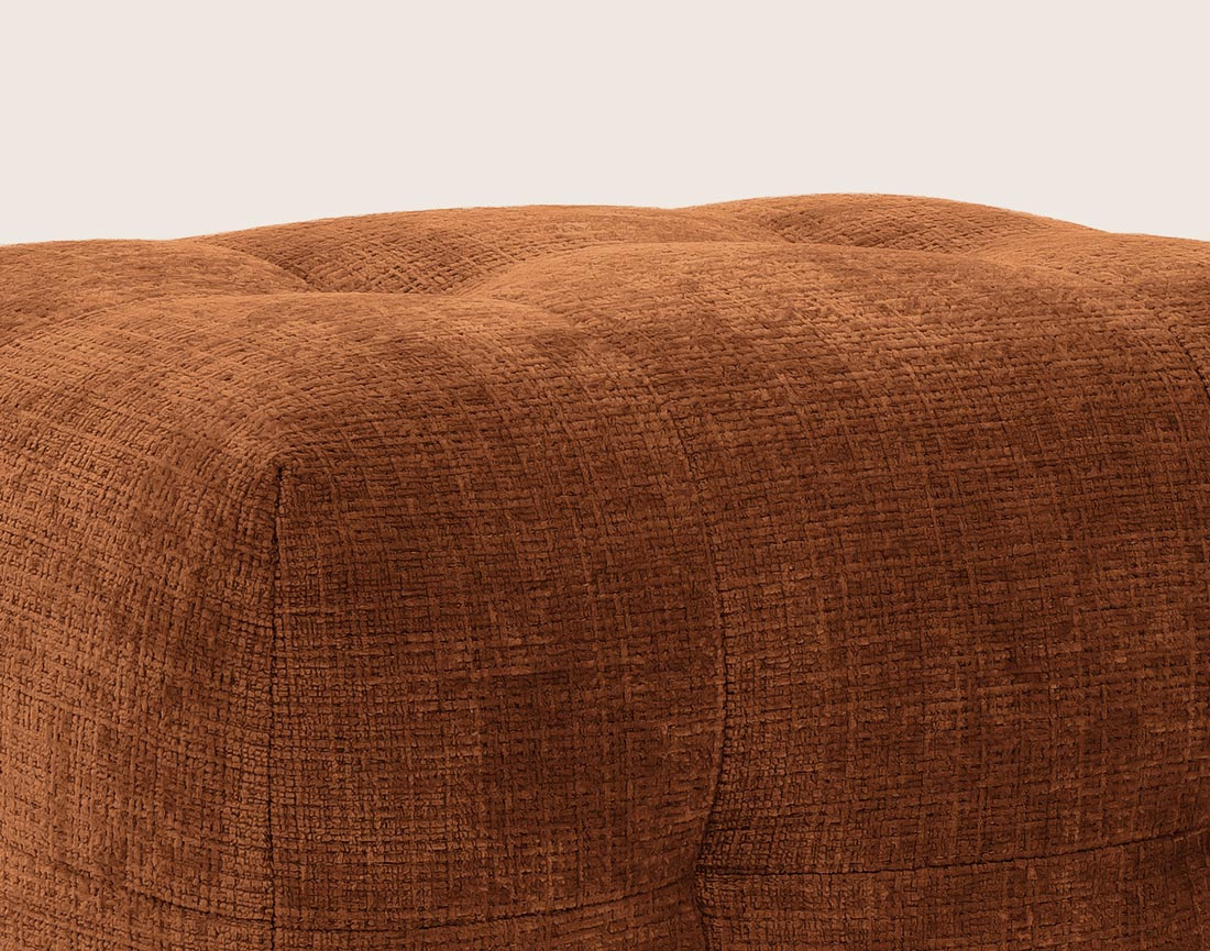Pouf en velours texturé Diane