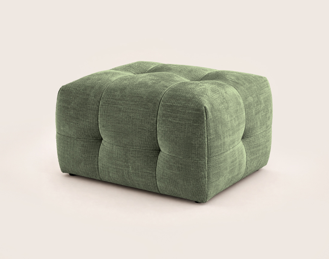 Pouf en velours texturé Diane