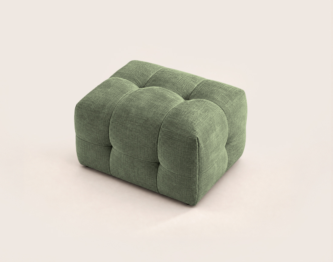 Pouf en velours texturé Diane