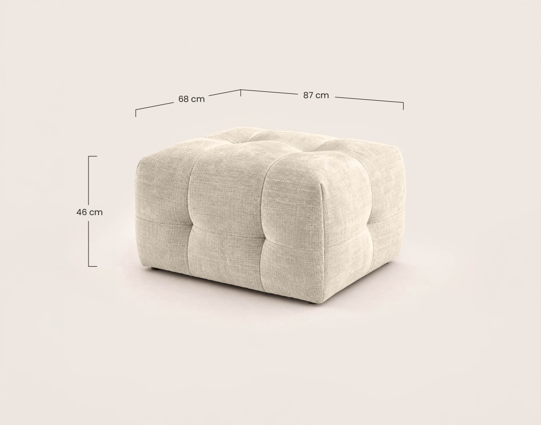 Pouf en velours texturé Diane