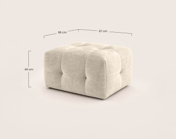 Pouf en velours texturé Diane
