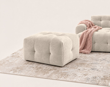 Pouf en velours texturé Diane