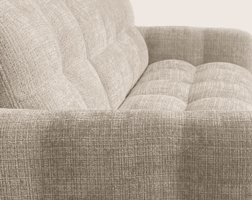Canapé OCTAVE d'angle réversible 4 places convertible avec coffre en velours texturé | Best Mobilier