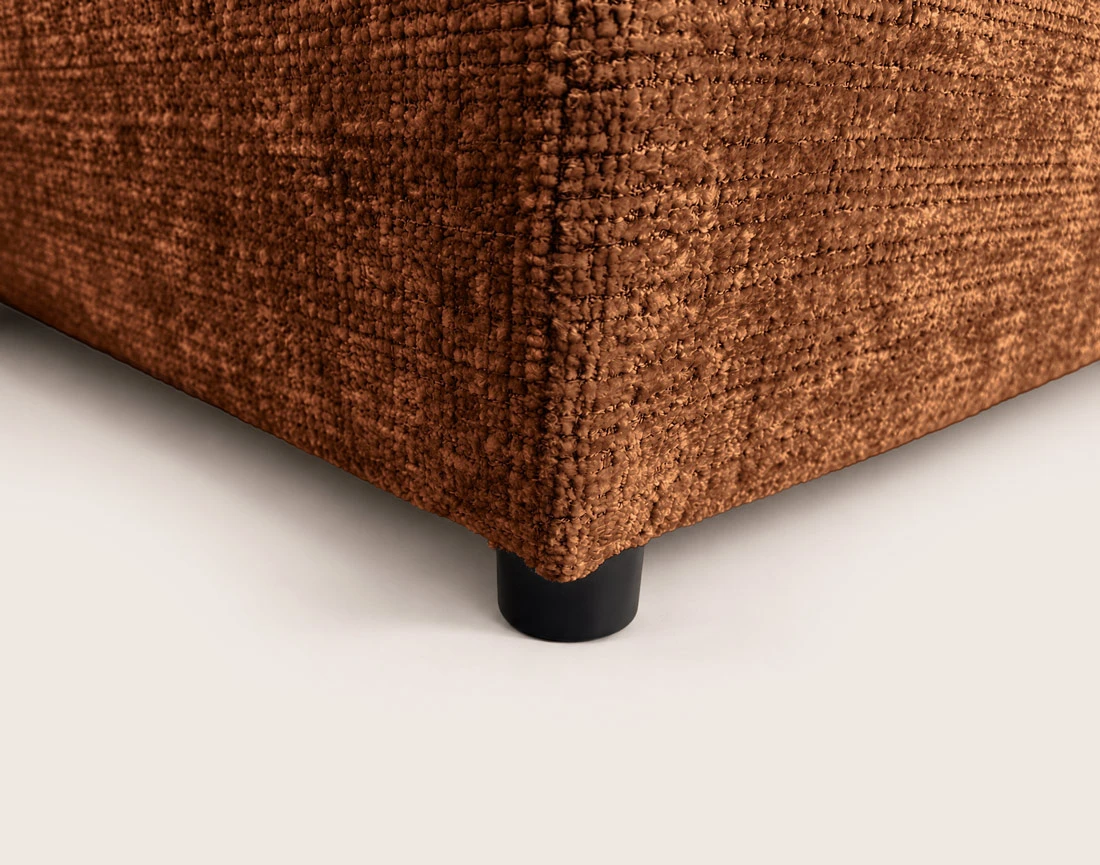 Canapé OCTAVE d'angle réversible 4 places convertible avec coffre en velours texturé | Best Mobilier