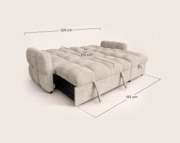 Canapé OCTAVE d'angle réversible 4 places convertible avec coffre en velours texturé | Best Mobilier