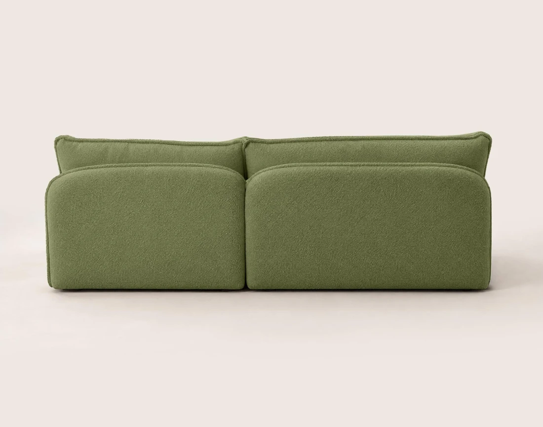 Canapé LUCIEN d'angle droit 4 places ouvert en tissu bouclette | Best Mobilier