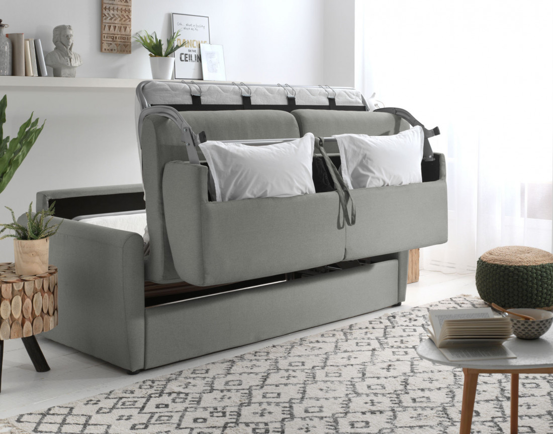 Canapé 3 places convertible express quotidien en tissu Ari Canapé 3 places convertible express quotidien en tissu Ari