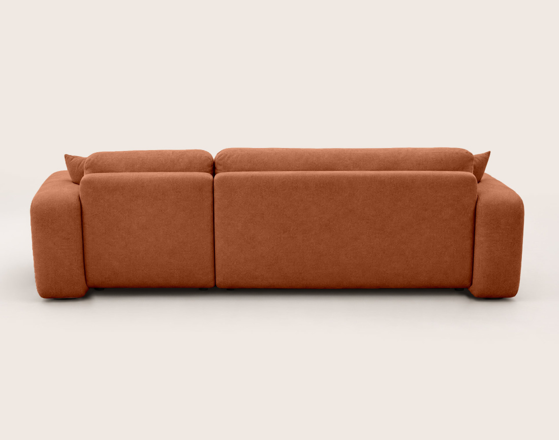 Canapé MANON d'angle réversible 4 places convertible avec coffre en tissu | Best Mobilier