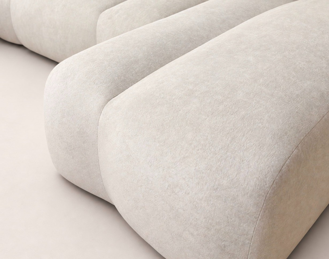 Canapé MANON d'angle gauche 4 places convertible avec coffre en tissu | Best Mobilier