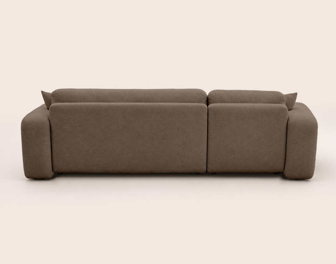 Canapé MANON d'angle gauche 4 places convertible avec coffre en tissu | Best Mobilier
