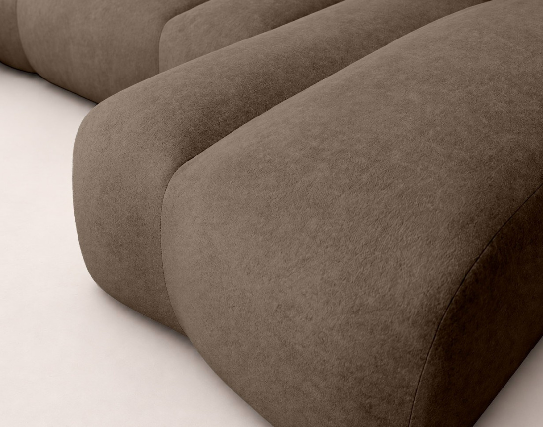 Canapé MANON d'angle gauche 4 places convertible avec coffre en tissu | Best Mobilier