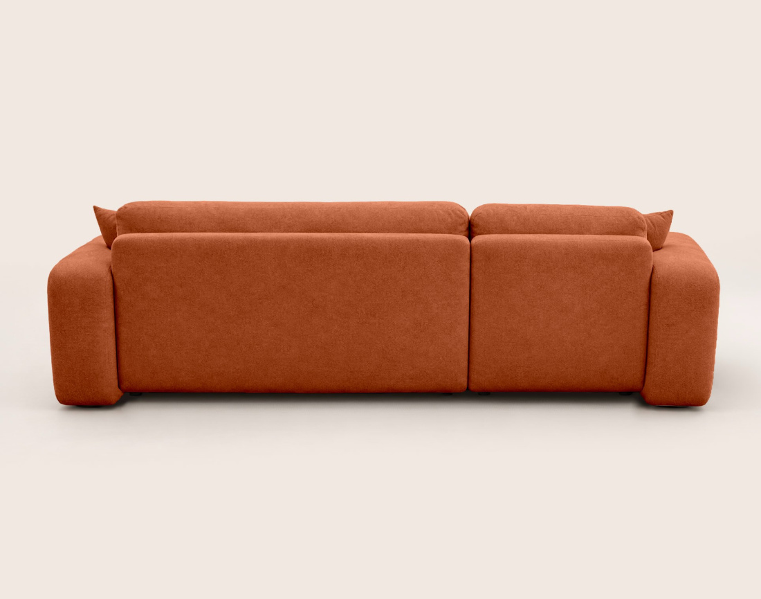 Canapé MANON d'angle gauche 4 places convertible avec coffre en tissu | Best Mobilier