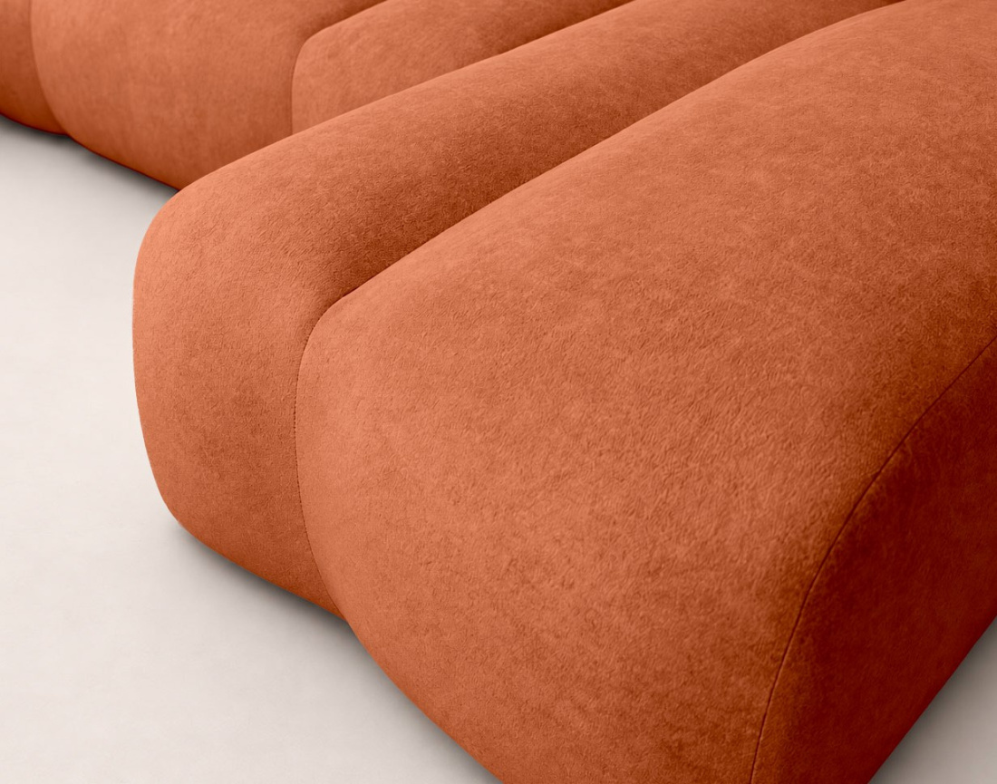 Canapé MANON d'angle gauche 4 places convertible avec coffre en tissu | Best Mobilier