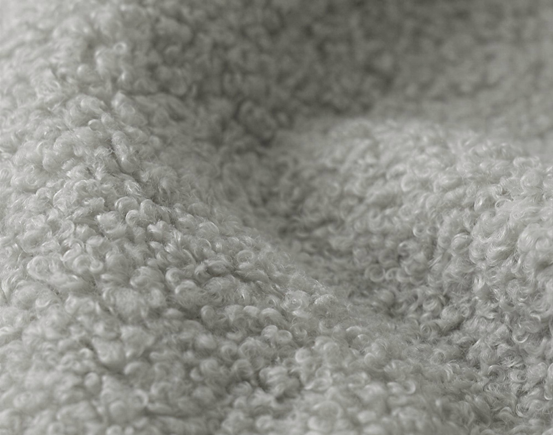 Canapé LUCIEN d'angle gauche 5 places en tissu bouclette | Best Mobilier