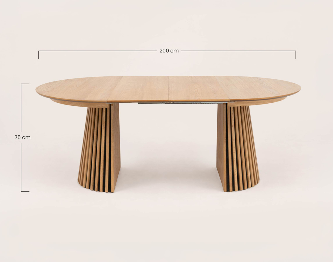 Table FREYA ronde extensible 4 à 8 personnes bois - Best Mobilier
