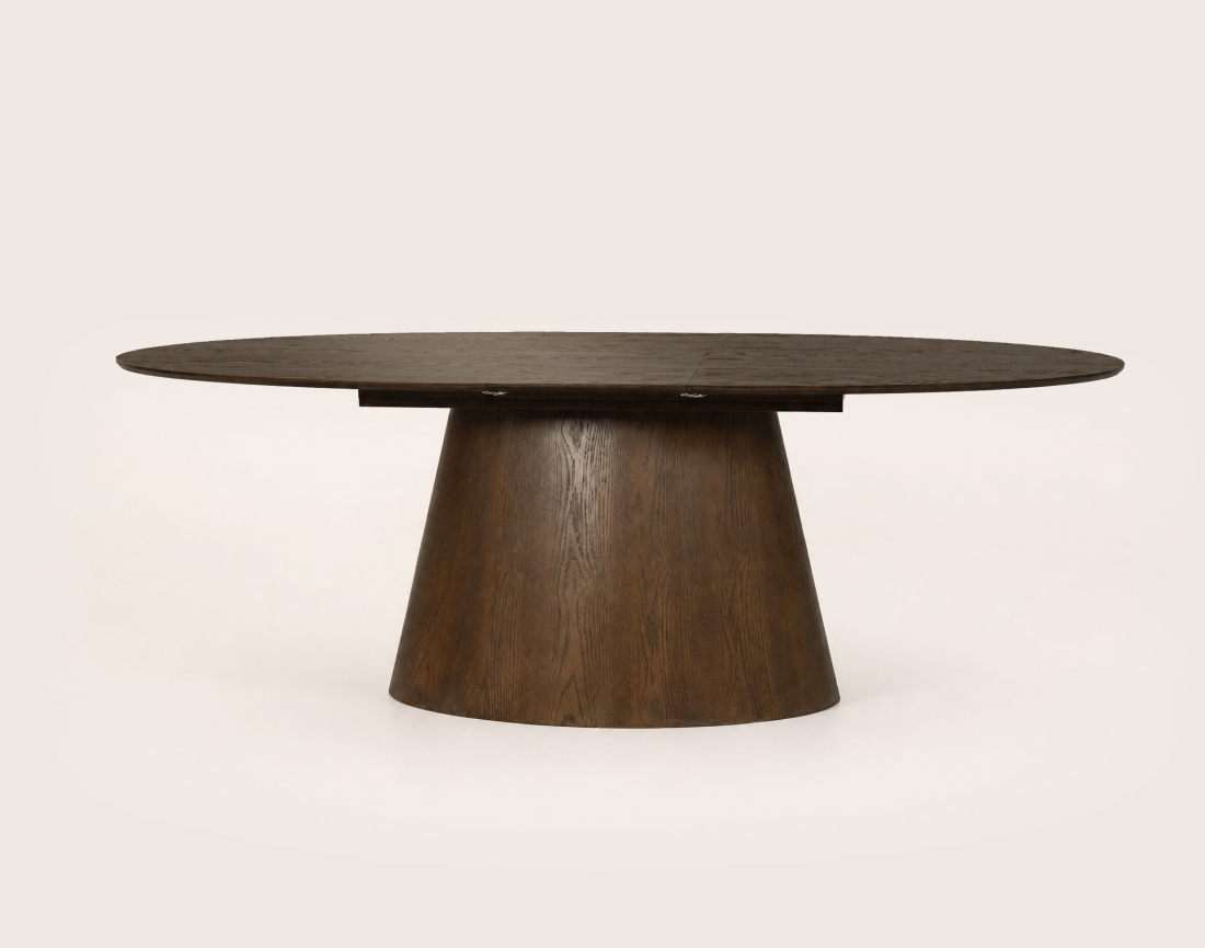 Table à manger CLOVIS extensible plateau en plaqué chêne 6 à 8 personnes | Best Mobilier