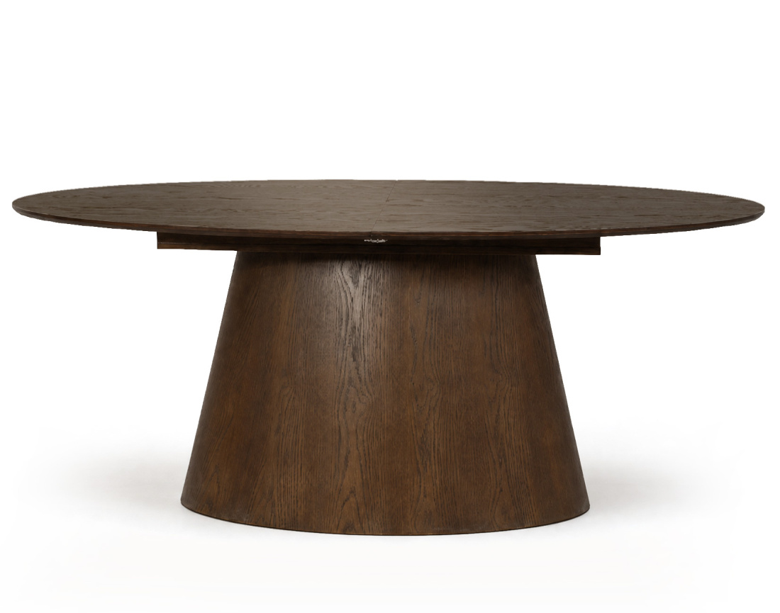 Table à manger CLOVIS extensible plateau en plaqué chêne 6 à 8 personnes | Best Mobilier