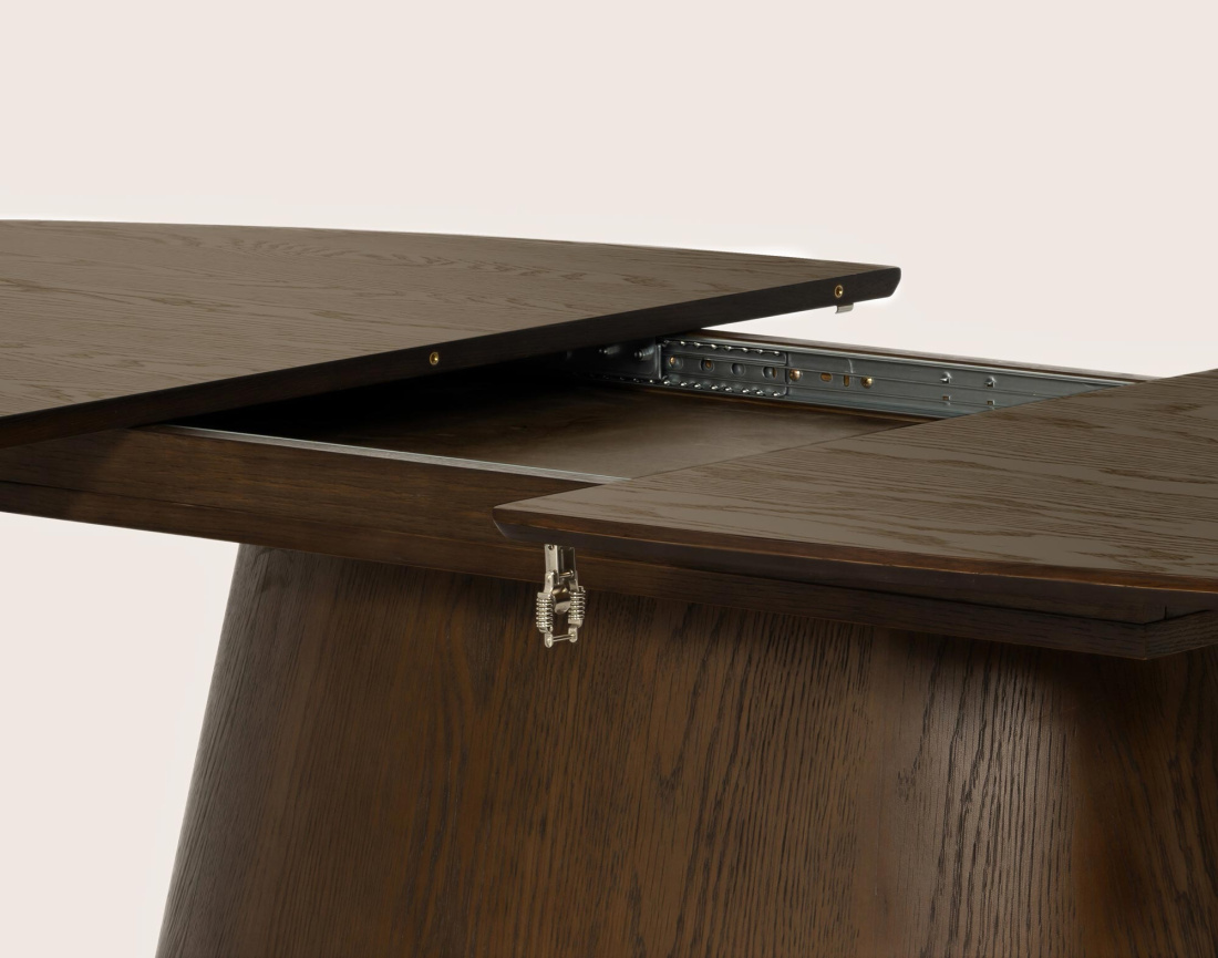 Table à manger CLOVIS extensible plateau en plaqué chêne 6 à 8 personnes | Best Mobilier