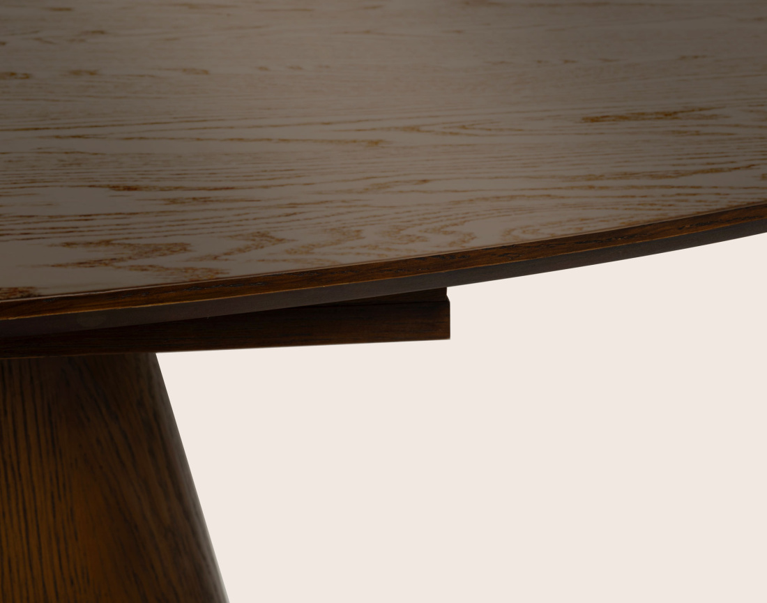 Table à manger CLOVIS extensible plateau en plaqué chêne 6 à 8 personnes | Best Mobilier
